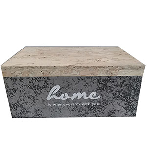 Caja de madera natural