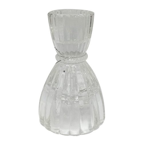 Candelabro de vidrio transparente