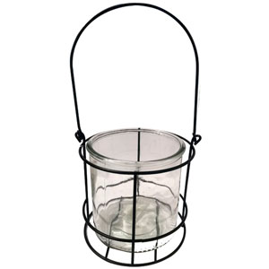 Candelabro cilíndrico de cristal