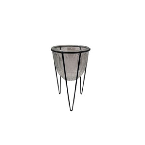 Candelabro redondo de cristal