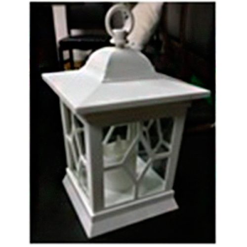 Linterna de plástico blanca