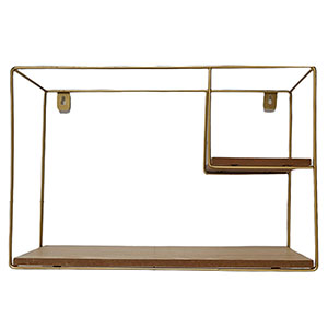 Estante de metal rectangular