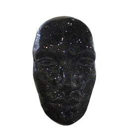 Rostro humano negra craquelada