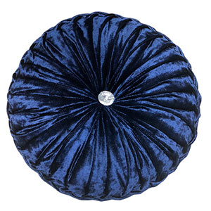 Cojín redondo azul marino