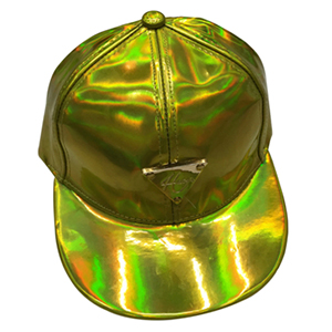 Gorra brillosa amarilla