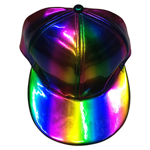 Gorra iridiscente de colores