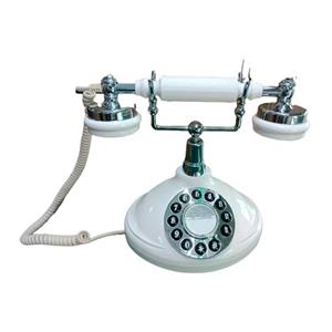 Teléfono blanco diseño vintage