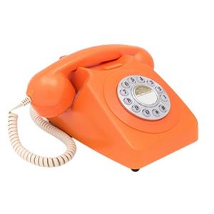 Teléfono naranja diseño retro