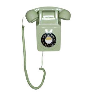 Teléfono verde de pared