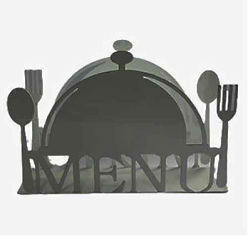 Servilletero negro diseño menu