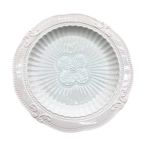 Plato de cerámica blanco