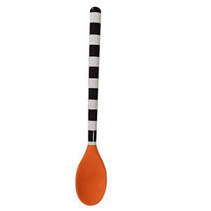 Cuchara de silicón naranja/blanco