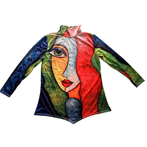 Blusa con diseño rostro