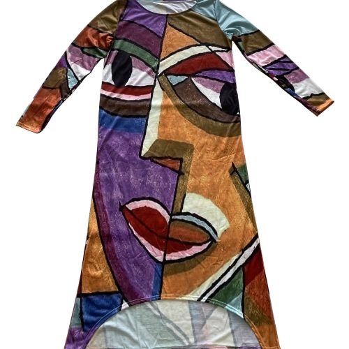 Vestido Largo con rostro