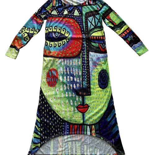 Vestido Largo con rostro