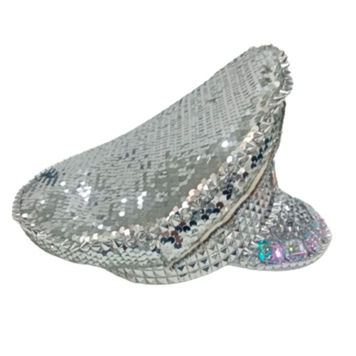 Sombrero de policia plateado - Image 4