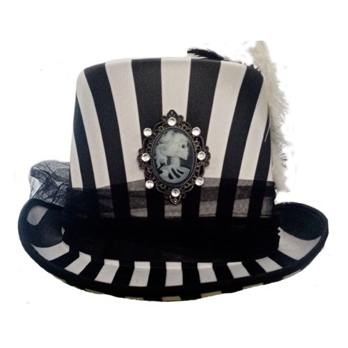 Sombrero a rayas negro
