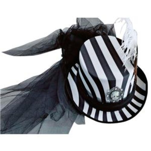 Sombrero a rayas negro