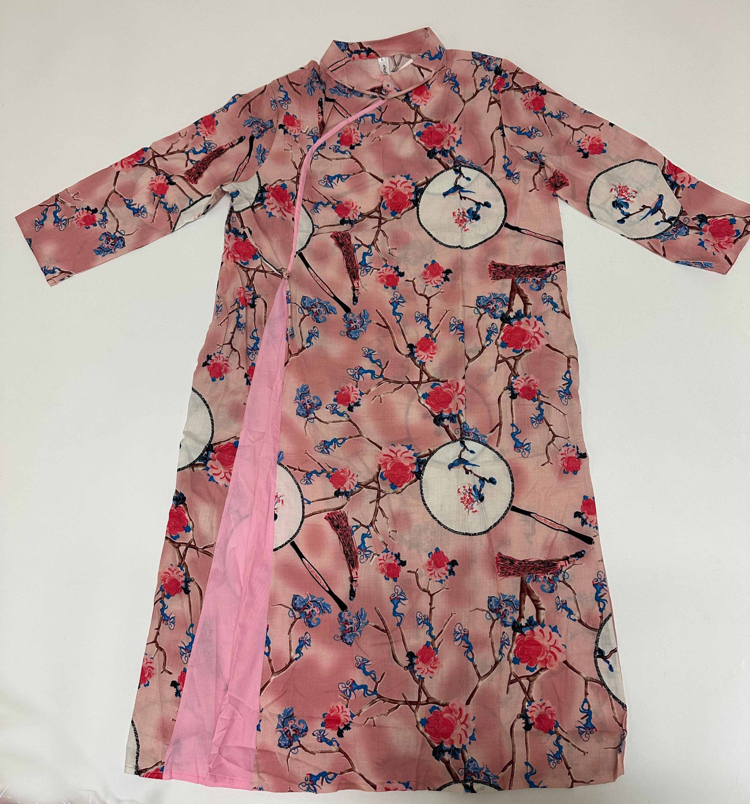Vestido rosa diseño flores - Galerías el Triunfo - 291001736641