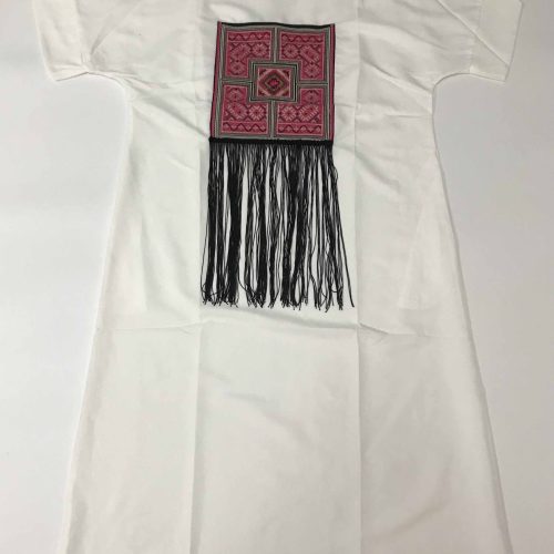 Vestido largo blanco manga