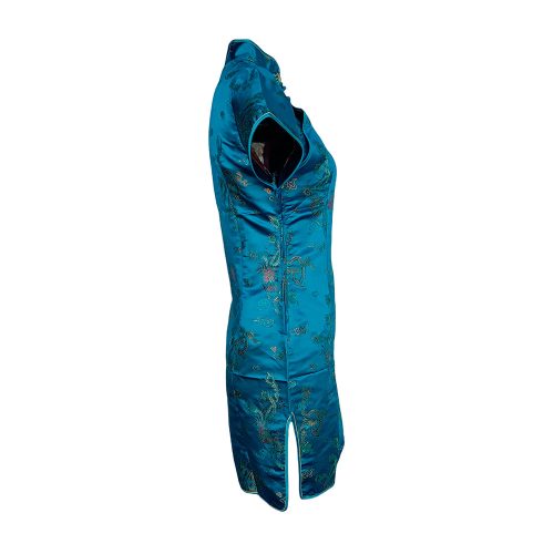 Vestido diseño oriental azul