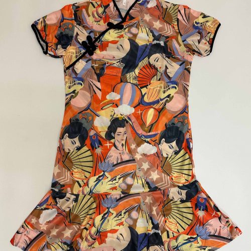 Vestido diseño oriental