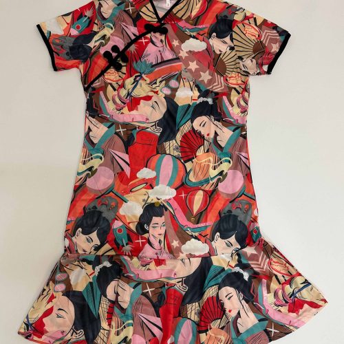 Vestido diseño oriental