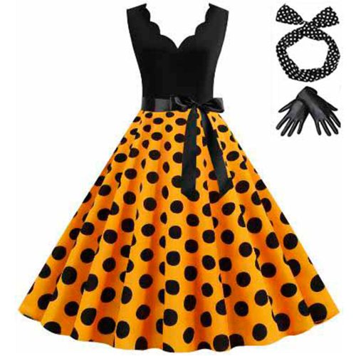 Juego de vestido amarillo
