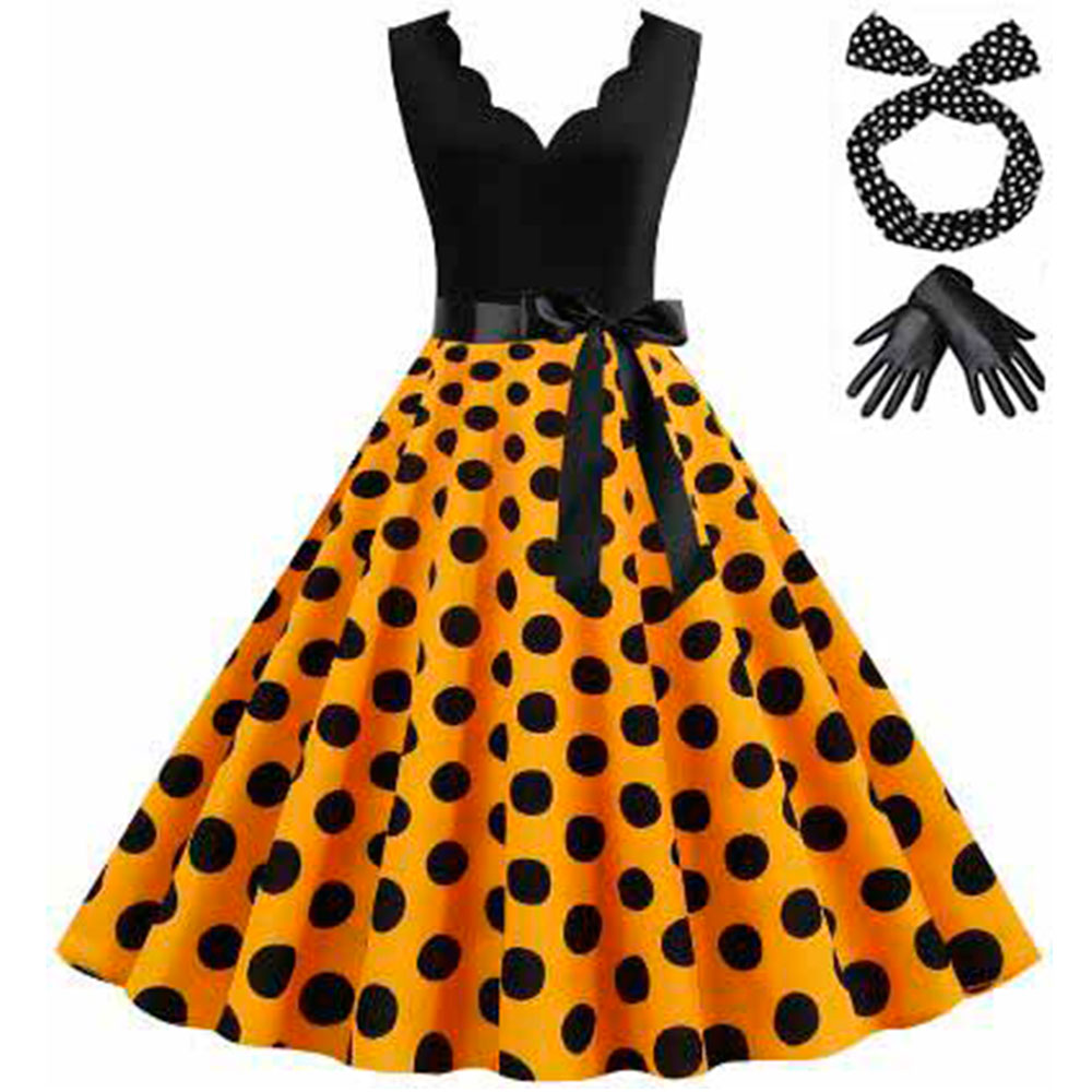 Juego de vestido amarillo