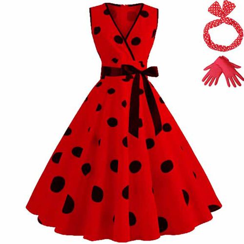 Juego de vestido rojo