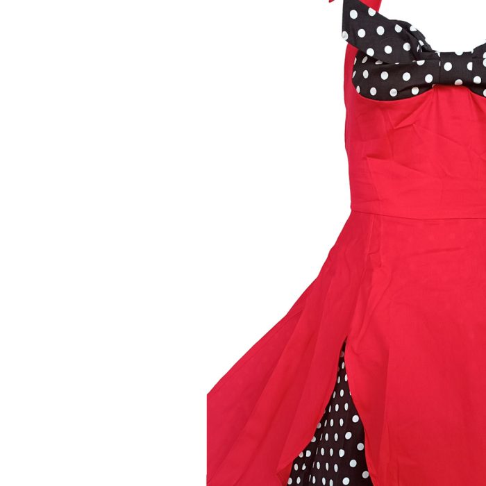 Vestido rojo con moño - Image 3