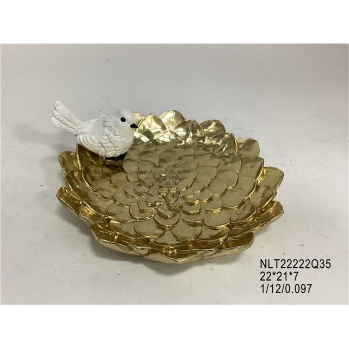 Bebedero de pájaros dorado - Galerías el Triunfo - 044071821666