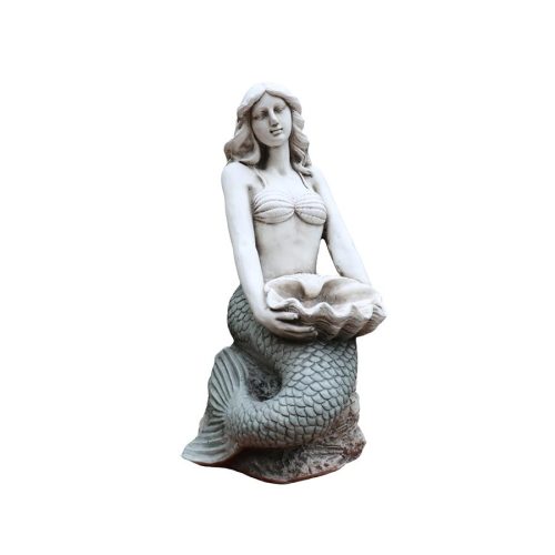 Sirena sentada de poliresina