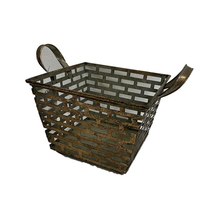 Maceta metálica dorada - Galerías el Triunfo - 074072300601