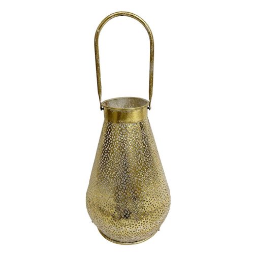Candelabro de metal dorado