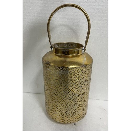Candelabro de metal dorado