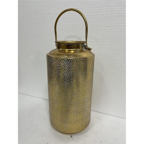 Candelabro de metal dorado