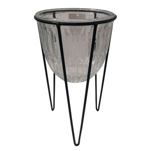 Candelabro redondo de cristal