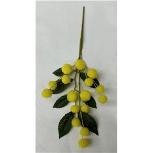 Pick con bolitas amarillas y hojas de 27cm