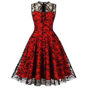 Vestido de cuello Halter sin espalda rojo talla M
