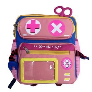 Mochila escolar rosa