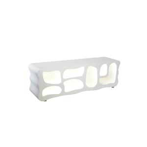 Mueble de madera mdf con luces de color blanco de 160x40x51.5cm