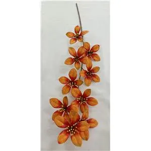 Vara con flores naranja de 17x92x0.1cm