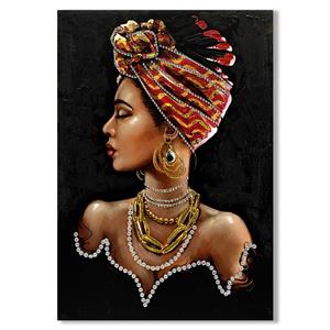 Cuadro diseño mujer con collares
