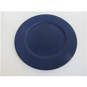 Plato de presentación de plástico azul marino diseño grabado de 33x33x2cm