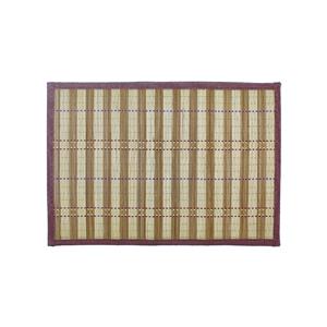 Mantel individual de bamboo diseño tiras natural obscuro de 30x45cm