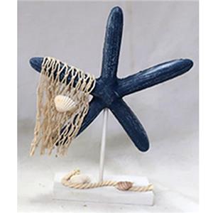 Estrella de mar de madera azul
