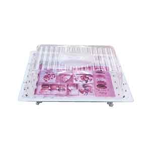 Charola rectangular de plástico