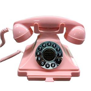 Teléfono rosa diseño europeo