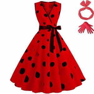 Juego de vestido rojo